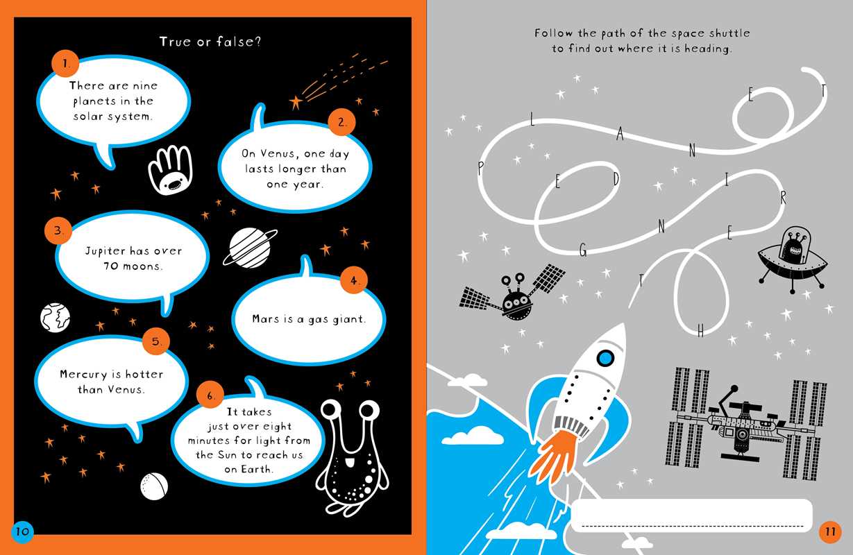 Brain Boosters Space Puzzles (with neon colors) Learning Activity Book for Kids by Vicky Barker
