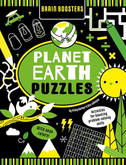 Brain Boosters Planet Earth Puzzles (with Neon Colors) by Vicky Barker